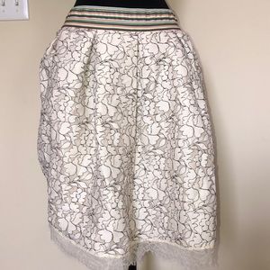 New big strike USA Cream lace black skirt 3xL NWT